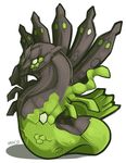  dragon feral green_scales kayla-na legendary_pok&#233;mon nintendo plain_background pok&#233;mon pok&eacute;mon pose scales signature solo video_games white_background zygarde 