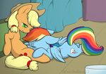  blonde_hair blue_fur cunnilingus cutie_mark equine female feral friendship_is_magic fur green_eyes hair horse lesbian mammal multi-colored_hair my_little_pony oral oral_sex orange_fur pegasus pony rainbow_dash_(mlp) rainbow_hair ryoshockwave sex vaginal wings 