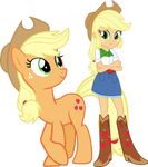  absurd_res alpha_channel applejack_(eg) applejack_(mlp) blonde_hair cowboy_hat cutie_mark equestria_girls equine female feral friendship_is_magic group hair hampshireukbrony hat hi_res horse mammal my_little_pony pony smile square_crossover vector-brony 