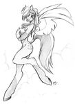 black_and_white covering covering_self cutie_mark derpy_hooves_(mlp) equine equine_legs female friendship_is_magic holding_breasts horse kashmere mammal monochrome my_little_pony pegasus pencil_drawing peritian plain_background solo white_background wings 