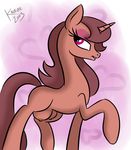  &lt;3 areola bedroom_eyes big_breasts brann_flakes'_mom breasts brown_hair equine erect_nipples female feral hair horn horse killryde looking_at_viewer mammal my_little_pony nipples original_character pink_eyes pony smile teats unicorn 