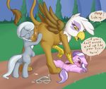 amber_eyes anus avian beak blood brown_fur claws cub cunnilingus cutie_mark dialog diamond_tiara_(mlp) english_text equine eyes_closed eyewear fearingfun female feral force forced friendship_is_magic fur gilda_(mlp) glasses grey_hair group gryphon hair horse interspecies lesbian lying mammal my_little_pony on_back oral oral_sex outside pink_fur pony pussy pussy_juice rape saliva saliva_string sex silver_spoon_(mlp) standing tears text tree two_tone_hair vaginal white_fur wings wounded young 