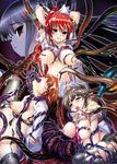  aojiru breasts extreme_content inyouchuu monster nipples open_shirt tentacles thighhighs wet 