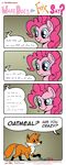  ambiguous_gender blue_eyes canine comic dialog english_text equine female feral fox friendship_is_magic hair horse mammal morse_code my_little_pony pink_hair pinkie_pie_(mlp) pony redapropos text 
