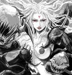  bad_id bad_pixiv_id cloud_of_darkness dissidia_final_fantasy final_fantasy final_fantasy_iii monochrome red_eyes shika_(pixiv) solo spot_color 