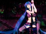  bad_id bad_pixiv_id blue_eyes blue_hair hatsune_miku long_hair meola one_eye_closed pole pole_dancing skirt solo stripper stripper_pole thighhighs tongue twintails very_long_hair vocaloid 