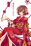  1girl 2009 animal_costume bad_id bad_pixiv_id brown_hair chinese_zodiac cow cow_costume japanese_clothes miniboy miyu_(matsunohara) new_year raven_(tales) rita_mordio tales_of_(series) tales_of_vesperia year_of_the_ox 
