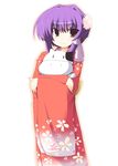  clannad fujibayashi_kyou japanese_clothes kimono kugui_kiyunemu purple_hair solo 
