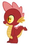  amber_eyes dragon durpy friendship_is_magic male my_little_pony red_scales red_spines spike_(mlp) yellow_scales 