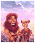  anthrofied disney dolphydolphiana duo feline female king lion mammal mate nala royalty simba the the_lion_king 