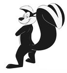  anthro black_nose grin invalid_tag looking_at_viewer looking_back looney_tunes male mammal pep&#233;_le_pew pep&eacute;_le_pew plain_background pose rotten_robbie skunk smile solo standing toon warner_brothers white_background 