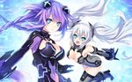  black_heart hyperdimension_neptunia kami_jigen_game_neptune_v purple_heart tsunako 