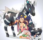 after_anal after_sex anus axew bad_id bad_pixiv_id bestiality big_hair black_hair blitzle blue_eyes bow breasts creature cum cum_in_ass facial flaccid flat_chest gen_5_pokemon girl_on_top hetero horse horse_penis iris_(pokemon) long_hair looking_at_another meme_(maaaniii) multiple_penises nipples penis pink_bow pokemon pokemon_(creature) pokemon_(game) pokemon_bw red_eyes sex solo_focus testicles torn_clothes two_side_up v vaginal very_long_hair wide_sleeves zebstrika 