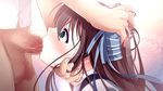  1boy 1girl brown_hair censored game_cg green_eyes irrumatio kannaduki_nemu kannazuki_nemu katagiri_hisui long_hair oral penis tagme watashi_ga_seieki_chuudoku_nano_wa_omae_no_sei_da! 