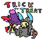  banette costume cutemon cutemon_(artist) english_text halloween holidays minun mismagius nintendo phantump plusle pok&#233;mon pok&eacute;mon text video_games 