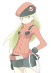  beret bike_shorts blonde_hair hat npc npc_trainer pkmn_ranger_(pokemon) pokemon pokemon_(game) pokemon_ranger_(npc) pokemon_xy souji yellow_eyes 