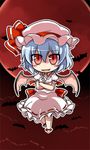  bat blush_stickers chibi crossed_arms full_moon lowres mamo_williams moon red_moon remilia_scarlet solo touhou 