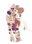  1girl adelbert_steiner armor bad_id bad_pixiv_id beatrix belt boots brown_hair dattyo final_fantasy final_fantasy_ix gloves long_hair pantyhose sword weapon 