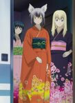  animal_ears fox_ears gyokuyou highres japanese_clothes kimono kou_(wagaya) multiple_girls screencap stitched tenko_kuugen third-party_edit wagaya_no_oinari-sama 
