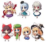  alice_margatroid bad_id bad_pixiv_id blonde_hair blue_eyes book broom brown_eyes brown_hair chibi gap hairband hakurei_reimu hat hong_meiling izayoi_sakuya katana kirisame_marisa konpaku_youmu konpaku_youmu_(ghost) leona_(pixiv) long_hair maid multiple_girls purple_eyes red_eyes red_hair ribbon short_hair silver_hair star sword touhou weapon witch witch_hat yakumo_yukari 