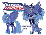  crossover cutie_mark equine female friendship_is_magic horn horse inspectornills machine mechanical my_little_pony pony princess_luna_(mlp) robot transformers winged_unicorn wings 