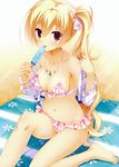  amairo_islenauts bikini breast_hold kobuichi shirley_warwick swimsuits yuzu-soft 