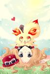  1girl blonde_hair blue_eyes fennekin hat long_hair nintendo pokemon pokemon_(game) pokemon_xy serena_(pokemon) 