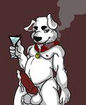  animal_genitalia balls beverage brian_griffin canine canine_penis cigarette collar cum dog erection family_guy knot male mammal martini penis smoking solo tastytoxins 