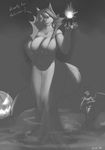  big_breasts breasts clothing dress female fireball fog halloween holidays huge_breasts invalid_tag jack_o&#039;_lantern jack_o'_lantern jen jin jindragowolf nude pumpkin wings 