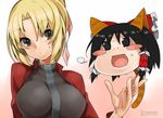  black_eyes blonde_hair hakurei_reimu kochiya_(gothope) short_hair touhou yukkuri_shiteitte_ne 