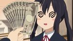  @_@ animated animated_gif fistful_of_yen houbunsha k-on! money nakano_azusa photoshop screencap 