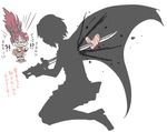  heart impaled magical_girl mahou_shoujo_madoka_magica mahou_shoujo_madoka_magica_movie miki_sayaka multiple_girls pikachi ponytail red_hair sakura_kyouko short_hair silhouette spoilers stabbed stabbed_heart stabbing sword translated weapon 