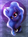  blood blue_fur blue_hair equine eyelashes eyeshadow fangs female feral friendship_is_magic fur hair horn horse joakaha long_hair makeup mammal my_little_pony pony princess_luna_(mlp) red_eyes royalty solo teeth vampire winged_unicorn wings 