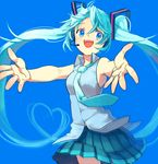  aqua_eyes aqua_hair bad_id bad_pixiv_id hatsune_miku headset highres long_hair necktie smile solo sonomura twintails vocaloid 