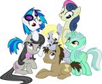  bonbon_(mlp) bow_tie cutie_mark derpy_hooves_(mlp) doctor_whooves_(mlp) equine eyewear female feral friendship_is_magic glasses hi_res horn horse lyra_(mlp) lyra_heartstrings_(mlp) male mammal my_little_pony octavia_(mlp) pegasus plain_background pony smile transparent_background unicorn vinyl_scratch_(mlp) wings 