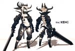 black_fur dragon female fur horn king looking_at_viewer reituki royalty second_life sword weapon white_fur 