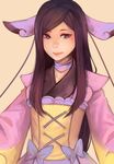  1girl animal_ears dress female gym_leader highres jewelry kemonomimi lips long_hair mache_(pokemon) necklace nintendo personification pokemon pokemon_(game) pokemon_xy purple_eyes purple_hair sang_(bloodredbites) smile solo 