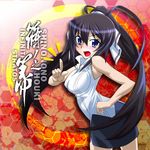  black_hair blue_eyes blush casual infinite_stratos long_hair ponytail shinonono_houki tales_(tales_of_phirmament) 