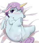  blue_eyes blush butt cub cum cum_on_butt cute equine female feral hair hi_res horn jewel_pet juice k_m_art__ m@rt mammal messy navel nude opal open_mouth pegasus presenting presenting_pussy purple_eyes purple_hair pussy raised_leg short_hair solo spread_legs spreading tongue winged_unicorn wings young 