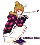  beanie cigarette copyright_request fur hat hood hoodie kzm mittens red_hair skirt smoking solo squatting turtleneck 