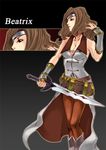  bad_id bad_pixiv_id beatrix belt brown_hair character_name ebi_(daidalwave) eyepatch final_fantasy final_fantasy_ix gloves long_hair pantyhose save_the_queen solo sword weapon 