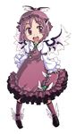  :d animal_ears bad_id bad_pixiv_id blush_stickers dress fingernails frilled_dress frills full_body green_nails hat kiriu kneehighs long_fingernails mystia_lorelei nail_polish oekaki open_mouth pink_hair shoes short_hair simple_background sleeves_past_wrists smile solo standing touhou winged_shoes wings 