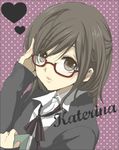 bad_id bad_pixiv_id brown_eyes brown_hair copyright_request glasses ogura short_hair solo 