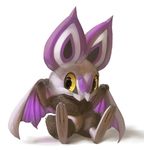  black_fur fur nintendo noibat plain_background pok&#233;mon pok&eacute;mon purple_fur silverfox5213 solo video_games violet_fur white_background wings yellow_eyes 