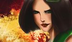  black_orchid green_eyes killer_instinct lipstick makeup microsoft rareware western 