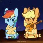  animated applejack_(mlp) friendship_is_magic guitar jack_black my_little_pony parody rainbow_dash_(mlp) 
