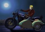  blonde_hair gilren&#039;s_greed good_end gundam mobile_suit_gundam moon motor_vehicle motorcycle sleggar_law vehicle 