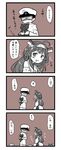  4koma admiral_(kantai_collection) comic detached_sleeves hair_ornament hairband highres kantai_collection kongou_(kantai_collection) long_hair lr_hijikata military military_uniform nontraditional_miko partially_translated translation_request uniform 