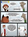  comic dialog english_text eve_cadrey female fox kurapika lab_coat male mammal rat rodent scientist simple_background text 