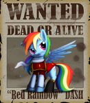  animated arthropod boots clothing english_text equine female feral friendship_is_magic hair horse lionheartcartoon mammal multi-colored_hair my_little_pony pegasus pink_eyes pony rainbow_dash_(mlp) smile solo text wanted_poster wind wings 